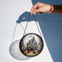 Halloween Ghost Family Stained Glass Suncatcher: Witch Pumpkin & Bat Window Decor For Halloween