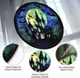 Spooky Haunted Castle Stained Glass Suncatcher - Personalized Halloween Window Decoration For Indoor Room