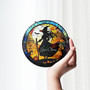 Custom Halloween Window Suncatcher With Witch Design For Festive DéCor