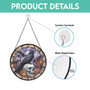 Raven Skull Halloween Stained Glass Suncatcher - Gothic Window Art For Spooky Fall DéCor And Horror Fans