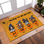 Funny Boo Crew Halloween Dog Doormat - Ghost & Pumpkin Design For Pet Lovers - Trick Or Treat Entry DéCor