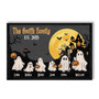 Personalized Ghost Family Halloween Doormat For Outdoor Decoration - Witch Themed Welcome Mat