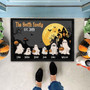 Personalized Ghost Family Halloween Doormat For Outdoor Decoration - Witch Themed Welcome Mat
