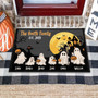 Personalized Ghost Family Halloween Doormat For Outdoor Decoration - Witch Themed Welcome Mat