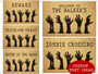 Personalized Halloween Zombie Doormat With Family Name - Creepy Outdoor Decor