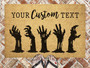 Personalized Halloween Zombie Doormat With Family Name - Creepy Outdoor Decor