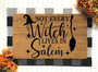 Halloween Witch Doormat - Funny Fall Welcome Mat With Witch Hat Design