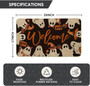 Halloween Ghost Boo Welcome Doormat - Indoor Outdoor DéCor, 17x29 Inch Switch Rug, Spooky Entryway Accent