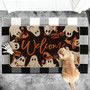 Halloween Ghost Boo Welcome Doormat - Indoor Outdoor DéCor, 17x29 Inch Switch Rug, Spooky Entryway Accent