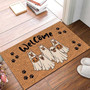 Personalized Ghost Dogs Halloween Door Mat - Funny Dog Lover Gift, Spooky Welcome For Your Home