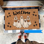 Personalized Ghost Dogs Halloween Door Mat - Funny Dog Lover Gift, Spooky Welcome For Your Home