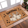 Personalized Ghost Dogs Halloween Door Mat - Funny Dog Lover Gift, Spooky Welcome For Your Home