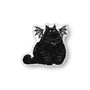 Personalized Halloween Black Cat Pillow With Bat Wings - Cozy DéCor For Cat Lovers