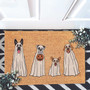 Personalized Dog Ghost Halloween Doormat - A Fun Fall Welcome For Dog Lovers