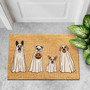 Personalized Dog Ghost Halloween Doormat - A Fun Fall Welcome For Dog Lovers