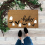 Bat & Ghost Halloween Doormat – Spooky Fall Outdoor Decor for Halloween Lovers