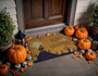 Halloween Spirit Ghost House Doormat - Welcome Mat With Pumpkins | Funny Recycled Rubber Halloween Decor