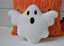 Spooky Halloween Ghost Plush Pillow - Soft Sherpa Boo Decor For Kids & Adults