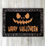 Spooky Pumpkin Welcome Doormat - Halloween Entryway Rug For Autumn Porch & Patio Decor