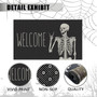 Halloween Skeleton Design Doormat - Non-Slip Entry Rug For Farmhouse Home Decor, Indoor Outdoor Use, Party Theme Welcome Mat