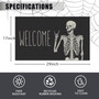 Halloween Skeleton Design Doormat - Non-Slip Entry Rug For Farmhouse Home Decor, Indoor Outdoor Use, Party Theme Welcome Mat