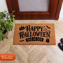 Cute Halloween Doormat For Front Door - Trick Or Treat Design With Pumpkin Decor For Halloween Party