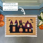 Ghostly Haunted House Doormat For Halloween Lovers - Spooky Welcome Mat, Large Outdoor Halloween Door Decor