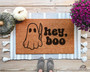 Funny Hey Boo Ghost Doormat For Halloween - Personalized Fall Welcome Mat