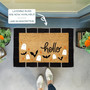 Personalized Halloween Doormat For Halloween Lovers - Bat And Ghost Outdoor Decor For Fall