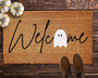 Funny Halloween Ghost Doormat For Outdoor Decor - Welcome Mat With Boo Design For Spooky Outdoor Vibes