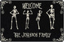 Personalized Skeleton Halloween Doormat - Funny Welcome Mat For Outdoor Entrance