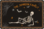 Custom Skeleton Halloween Doormat For Front Door - Personalized Funny Welcome Mat Outdoor Entrance Home Decor