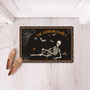 Custom Skeleton Halloween Doormat For Front Door - Personalized Funny Welcome Mat Outdoor Entrance Home Decor