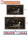 Custom Skeleton Halloween Doormat For Front Door - Personalized Funny Welcome Mat Outdoor Entrance Home Decor