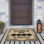 Personalized Halloween Door Mat For Pumpkin Family Outdoor Decor - Witch-Themed Porch Rug