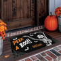 Personalized Skeleton Halloween Door Mat For Outdoor Decor - Witch-Themed Front Porch Rug