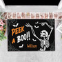 Personalized Skeleton Halloween Door Mat For Outdoor Decor - Witch-Themed Front Porch Rug