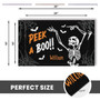 Personalized Skeleton Halloween Door Mat For Outdoor Decor - Witch-Themed Front Porch Rug