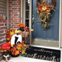 Skeleton Theme Halloween Doormat - Outdoor Welcome Mat For Patio - Fall Accent Rug