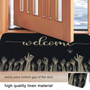 Skeleton Theme Halloween Doormat - Outdoor Welcome Mat For Patio - Fall Accent Rug