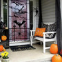 Skeleton Theme Halloween Doormat - Outdoor Welcome Mat For Patio - Fall Accent Rug