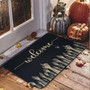 Skeleton Theme Halloween Doormat - Outdoor Welcome Mat For Patio - Fall Accent Rug