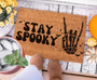 Cute Skeleton Peace Halloween Doormat - Welcome Mat For Spooky Season Decor