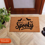 Personalized Stay Spooky Ghost Doormat For Halloween - Front Door Decor, Horror Theme