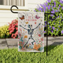 Be a Nice Human Garden Flag – Funny Goth Skeleton Floral Halloween Outdoor Decor