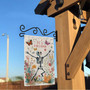 Be a Nice Human Garden Flag – Funny Goth Skeleton Floral Halloween Outdoor Decor