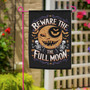 Beware the Full Moon Garden Flag – Witchy Halloween Outdoor Decor for Spooky Fall