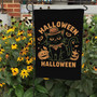 Spooky Halloween Black Cat Flag For Outdoor Garden - Preppy Goth House Banner