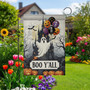 Spooky Boo Y'All Ghost Garden Flag - Halloween Outdoor Decor For Fall Porch - Trick Or Treat Yard Sign