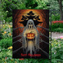 Creepy Ghost Halloween Garden Flag – Haunted Yard Decor for Frightful Ambiance
